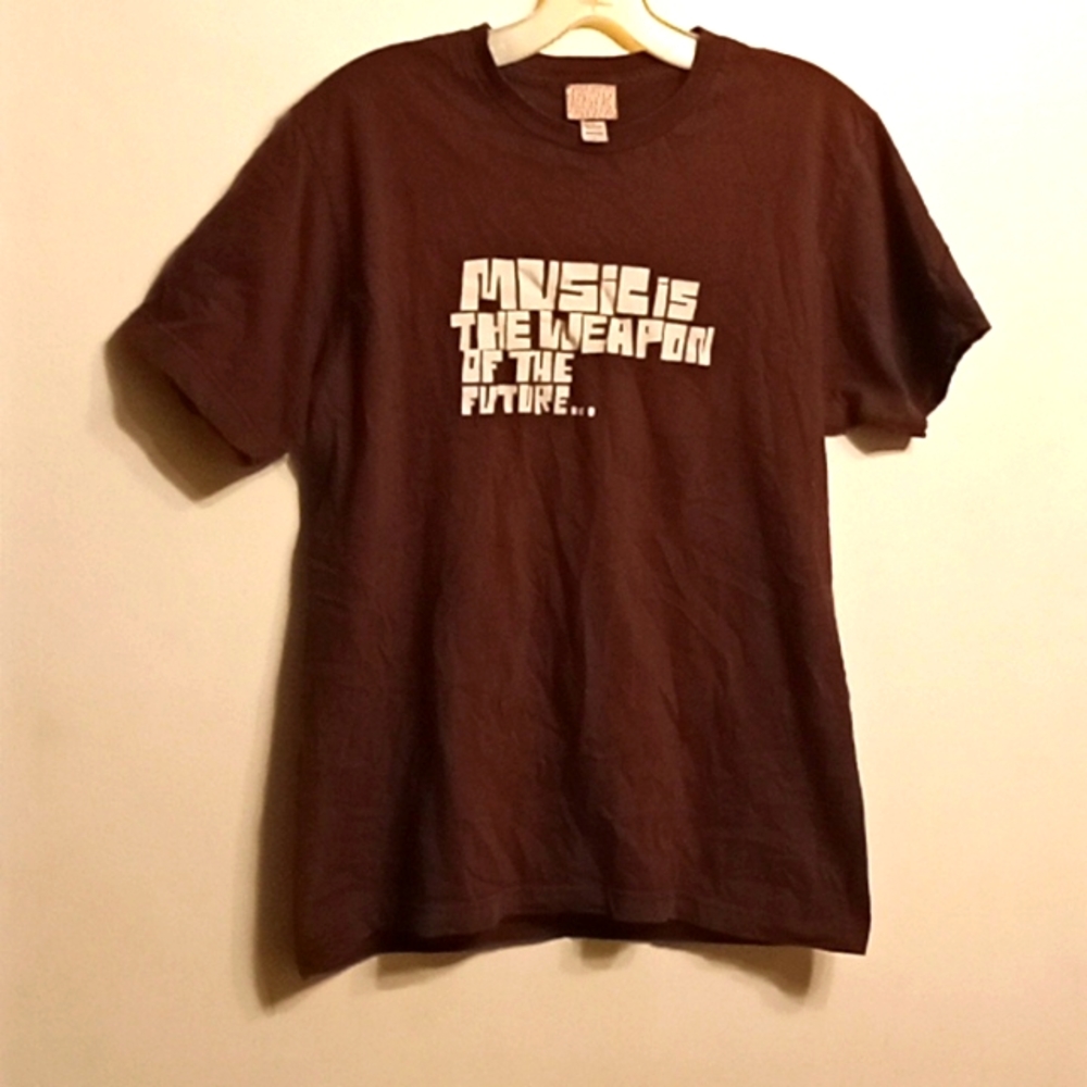 Gently Used Youth “Music is the Weapon of the Future” Tee Shirt Size Medium
